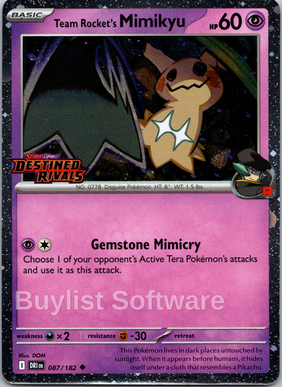 Team Rocket's Mimikyu (Destined Rivals Stamp) [087/182] [Destined Rivals] Holofoil