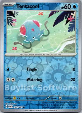 Tentacool [072/165] [Scarlet & Violet 151] Reverse Holofoil