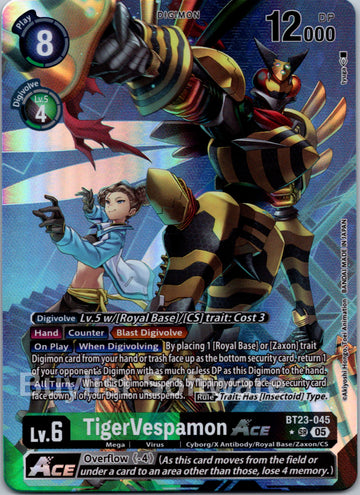 TigerVespamon ACE (Alternate Art) [BT23-045] [Hackers' Slumber] Foil