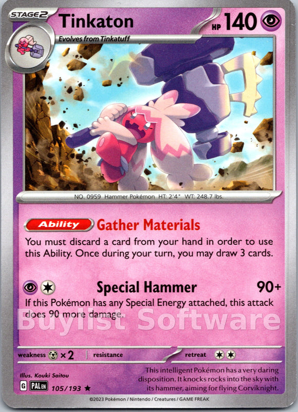 Tinkaton (Best Buy Exclusive) [105/193] [Paldea Evolved] Holofoil