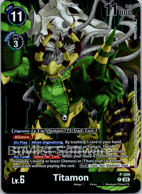 Titamon (Hacker's Slumber Box Promotion Pack) [P-209] [Digimon Promotion Cards] Foil