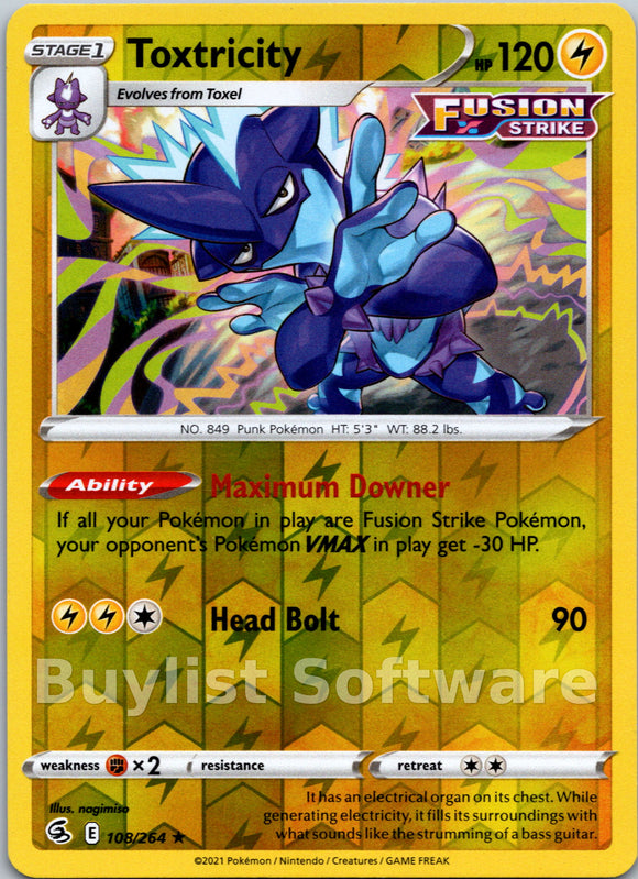 Toxtricity [108/264] [Fusion Strike] Reverse Holofoil