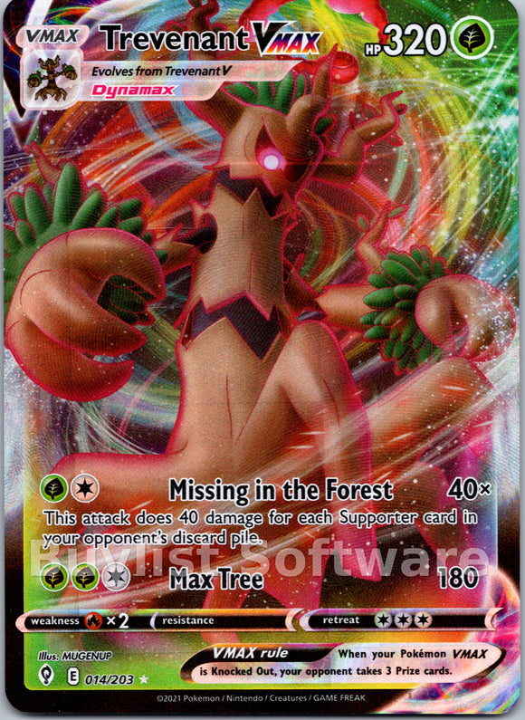 Trevenant VMAX [014/203] [Evolving Skies] Holofoil
