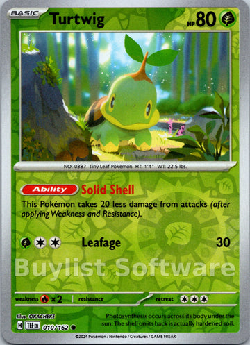 Turtwig [010/162] [Temporal Forces] Reverse Holofoil