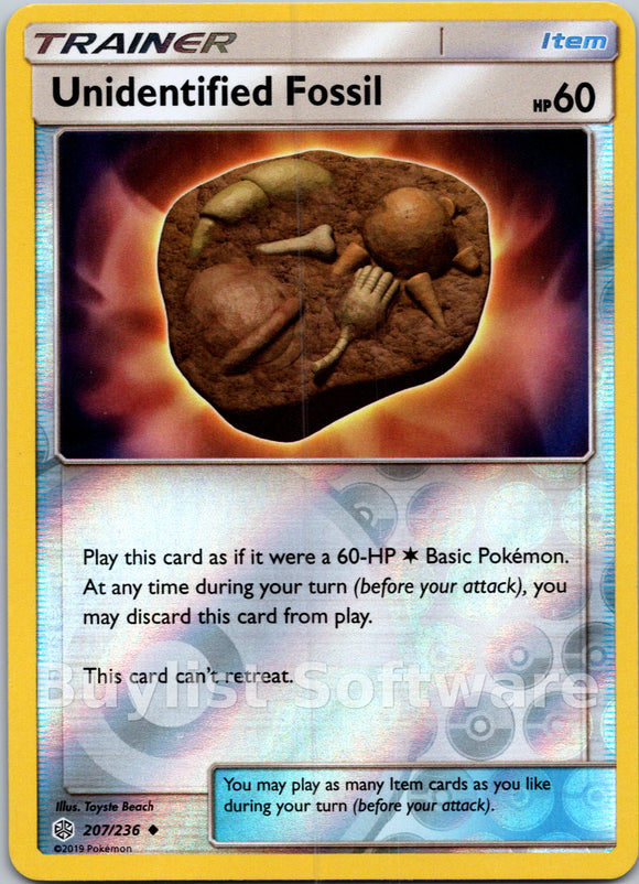 Unidentified Fossil [207/236] [Cosmic Eclipse] Reverse Holofoil