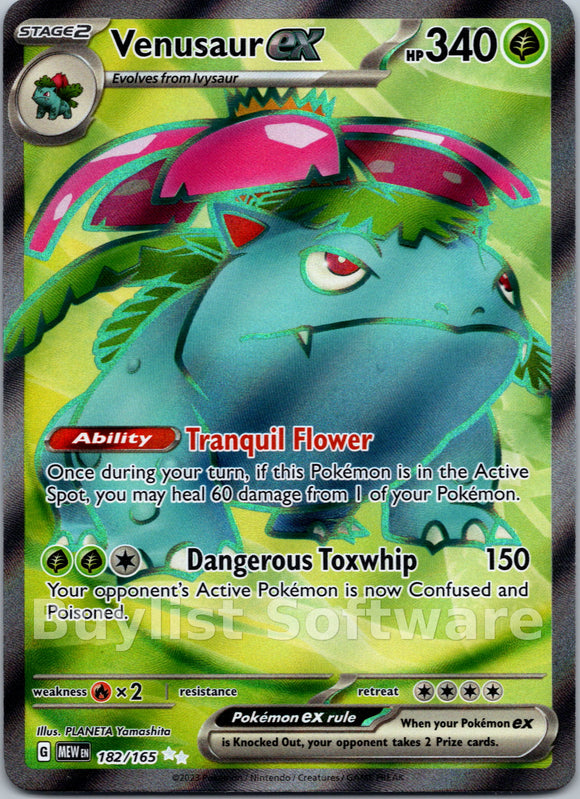 Venusaur ex [182/165] [Scarlet & Violet 151] Holofoil