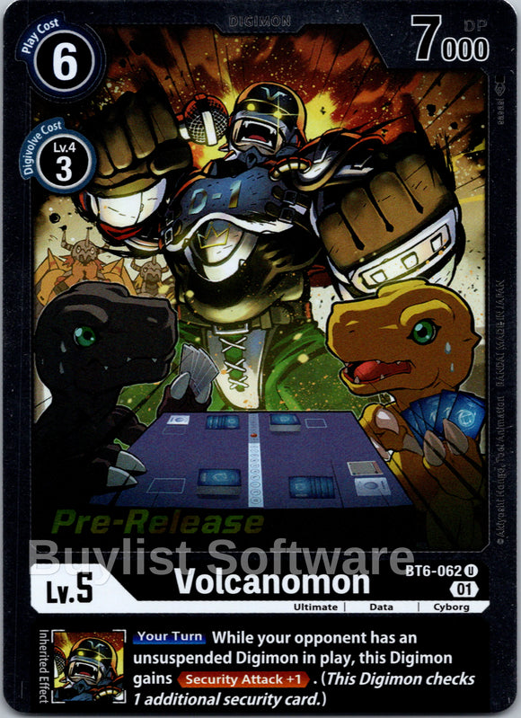 Volcanomon [BT6-062 U] [Double Diamond Pre-Release Cards] Foil