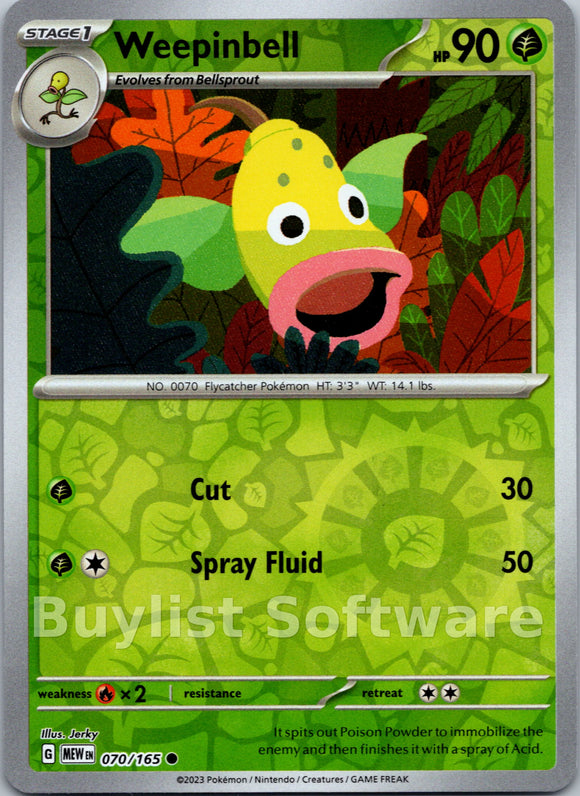 Weepinbell [070/165] [Scarlet & Violet 151] Reverse Holofoil