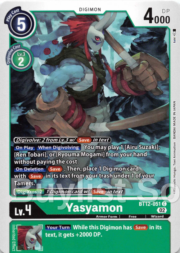 Yasyamon [BT12-051 C] [Across Time]