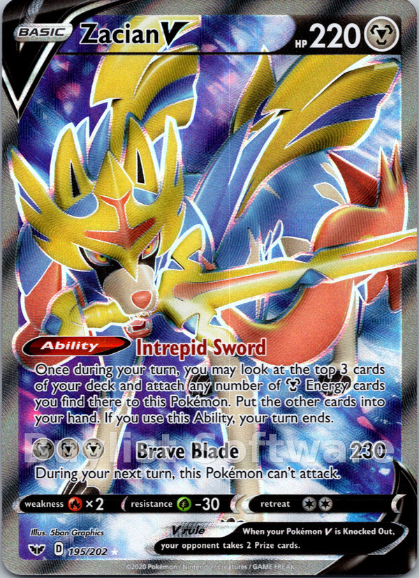 Zacian V [195/202] [Sword & Shield Base Set] Holofoil