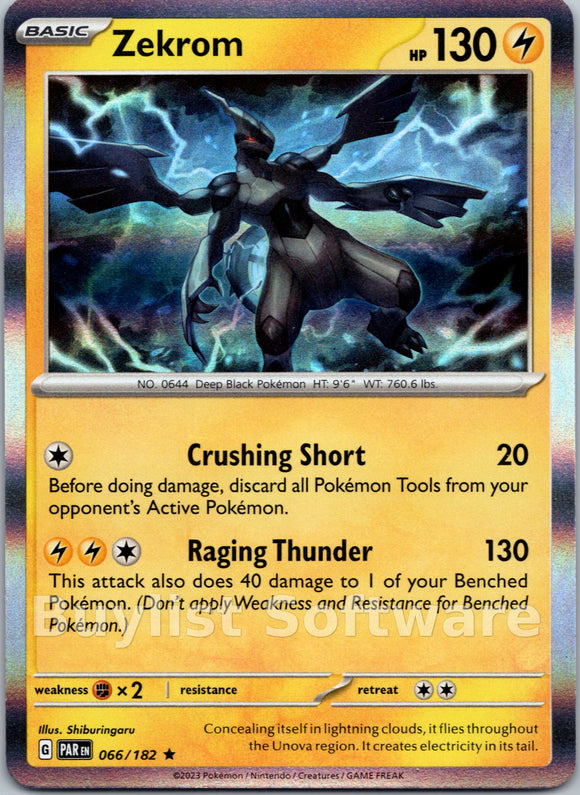 Zekrom [066/182] [Paradox Rift] Holofoil
