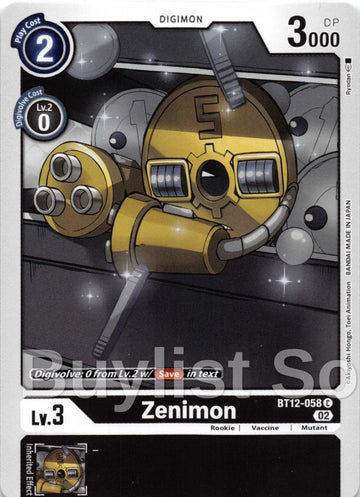 Zenimon [BT12-058] [Across Time]