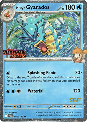 Misty's Gyarados (Destined Rivals Staff Stamp)