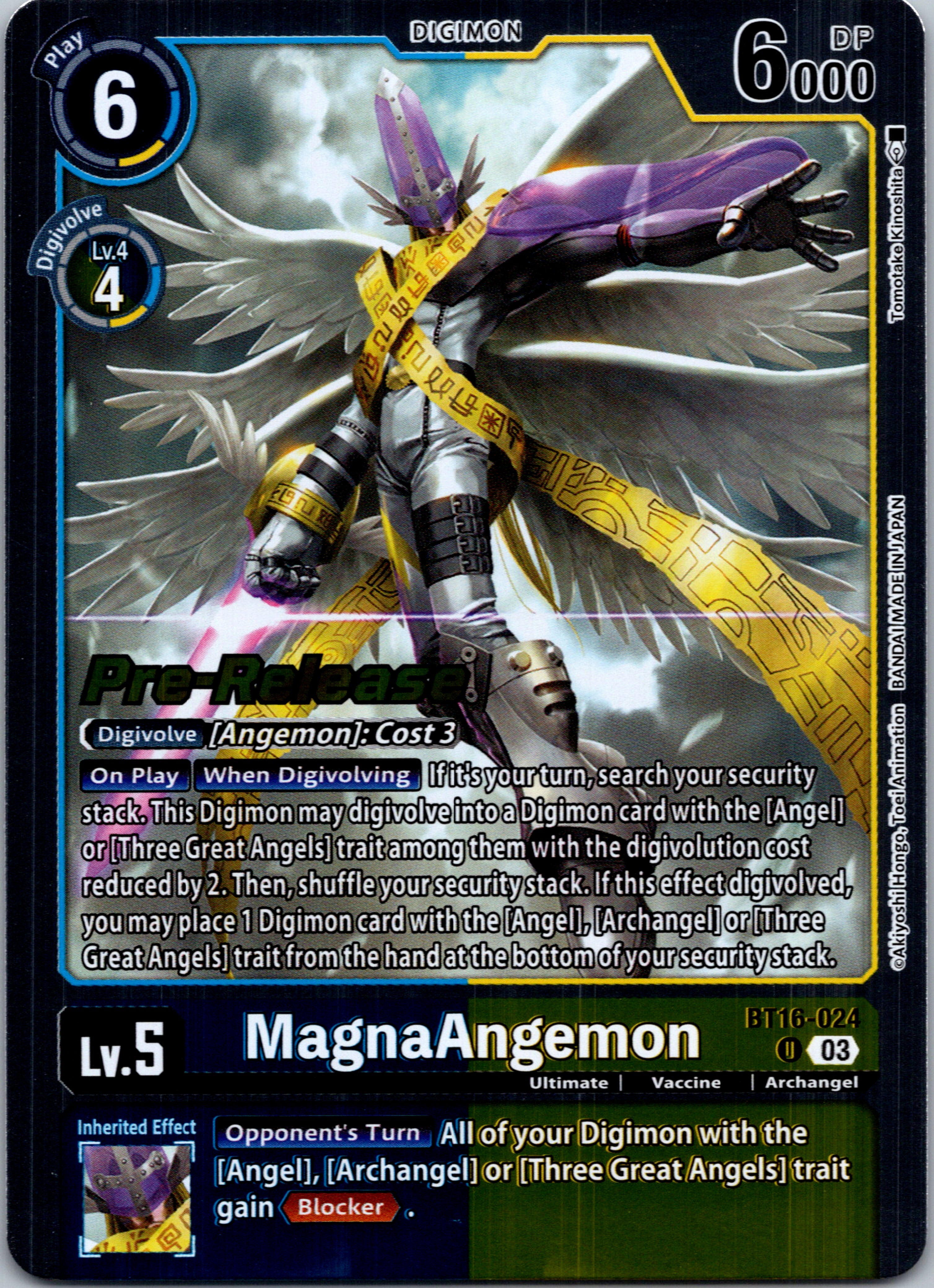 MagnaAngemon [BT16-024-U] [Beginning Observer Pre-Release Cards] Foil