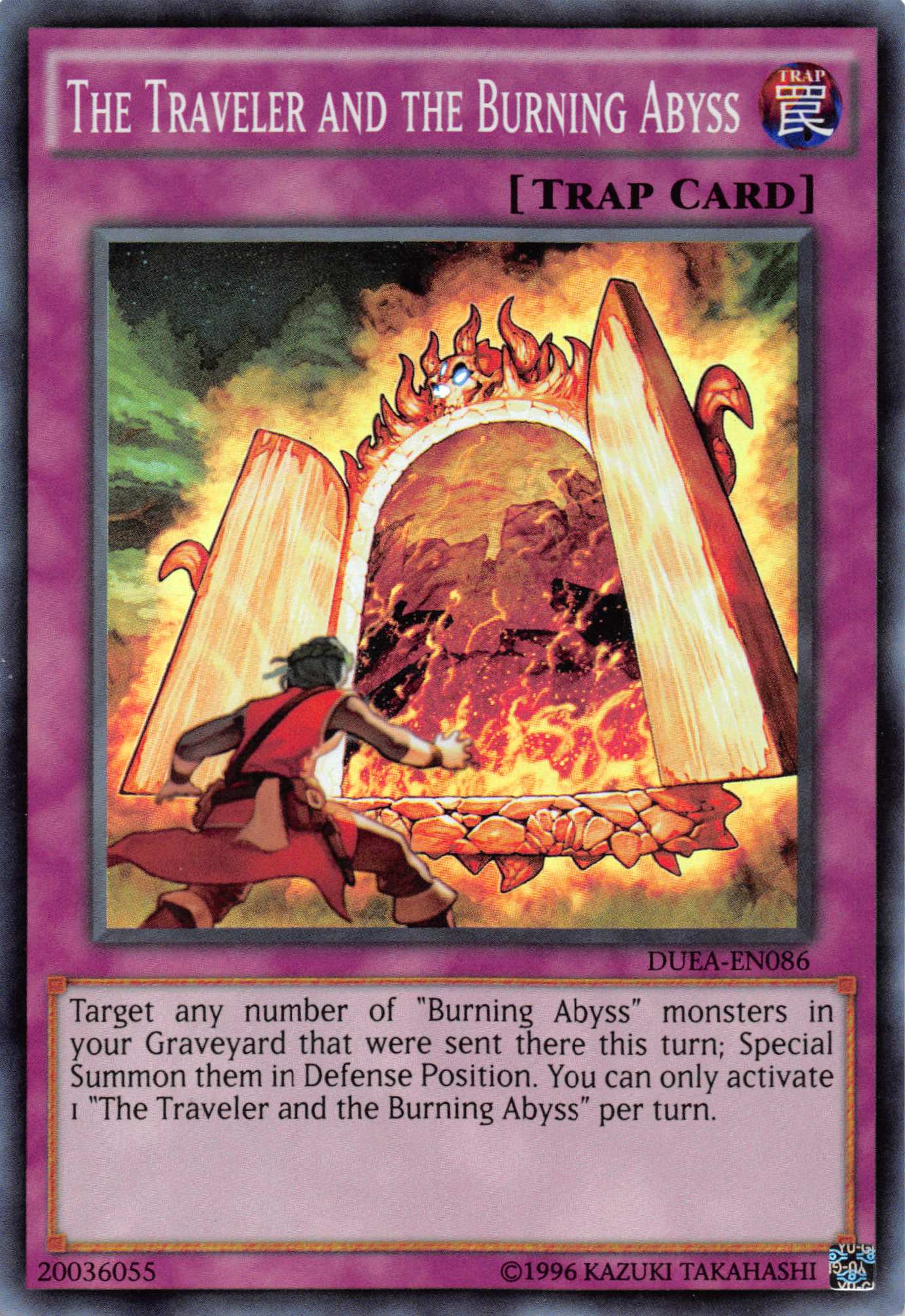 The Traveler and the Burning Abyss [DUEA-EN086] Super Rare
