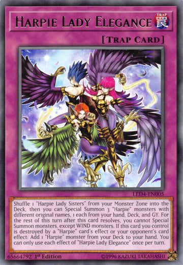 Harpie Lady Elegance [LED4-EN005] Rare