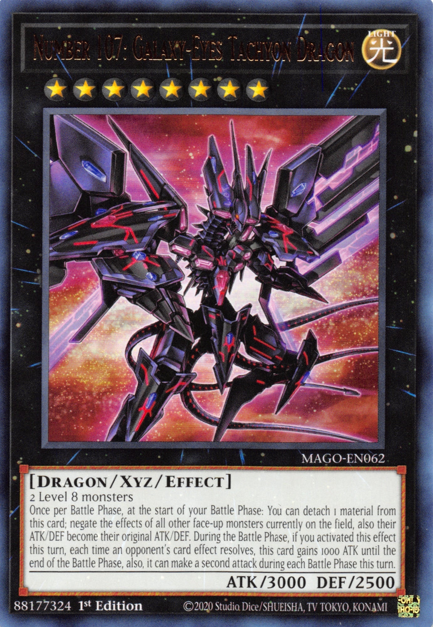 Number 107: Galaxy-Eyes Tachyon Dragon [MAGO-EN062] Rare