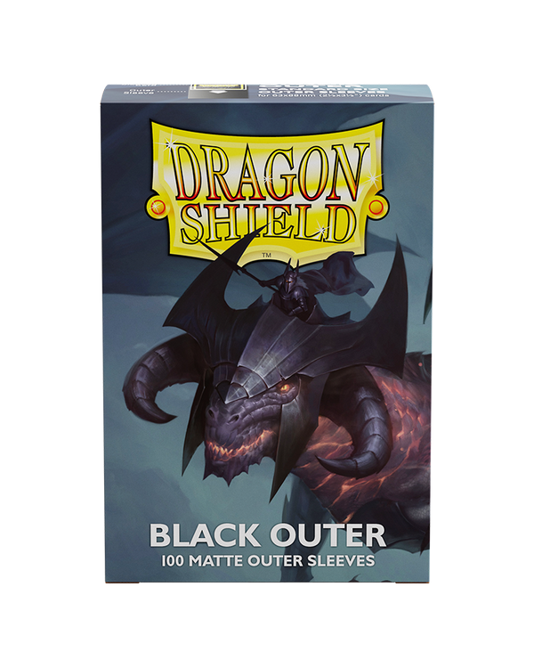 Dragon Shield: 100ct Black Matte Outer Sleeves (Standard Size)