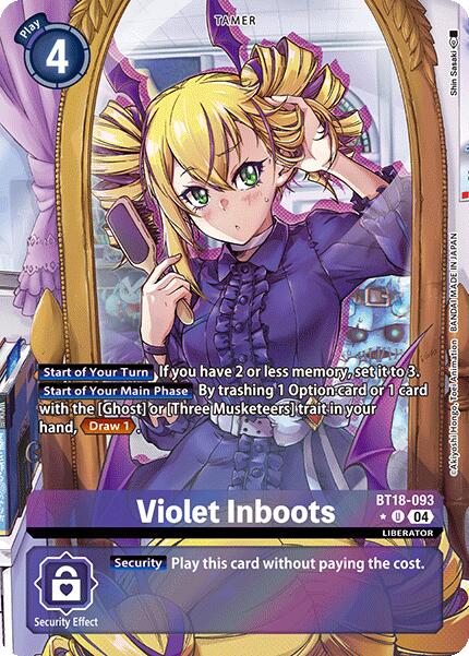 Violet Inboots (Alternate Art) [BT18-093-U] [Release Special Booster 2.0] Foil