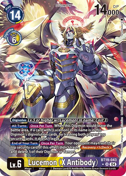 Lucemon (X Antibody) (Alternate Art) [BT19-043-SR] [Release Special Booster 2.0] Foil