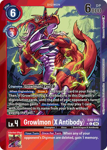 Growlmon (X Antibody) (Limited Foil) [EX8-012-C] [Chain of Liberation] Foil