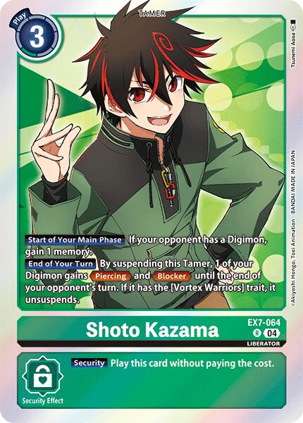 Shoto Kazama [EX7-064-R] [Digimon LIBERATOR] Foil