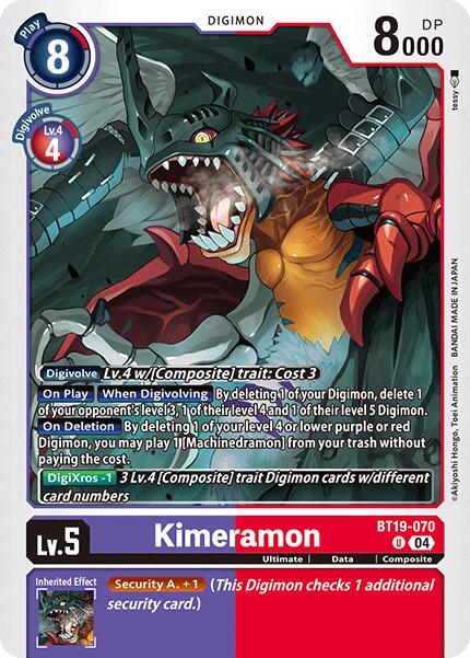 Kimeramon - BT19-070 [BT19-070-U] [Release Special Booster 2.0] Normal