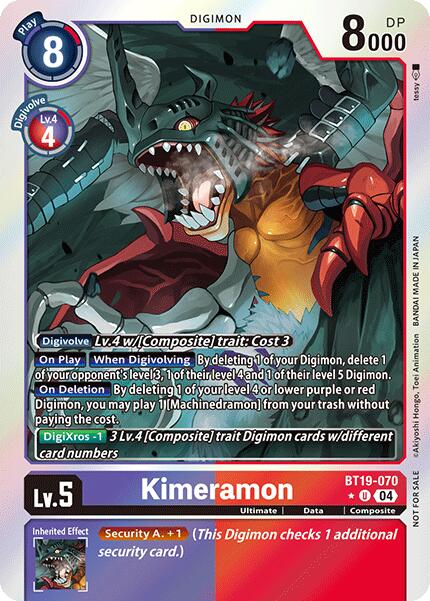 Kimeramon (Release Special Booster 2.0: Box Promotion Pack) [BT19-070-U] [Release Special Booster 2.0] Foil