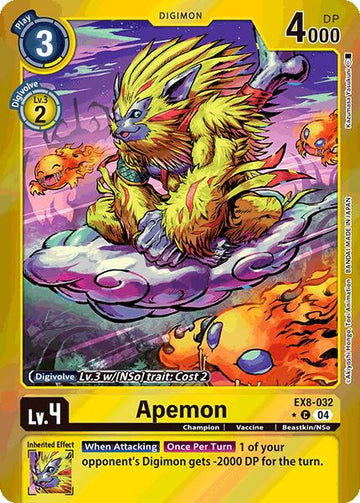 Apemon (Limited Foil) [EX8-032-C] [Chain of Liberation] Foil