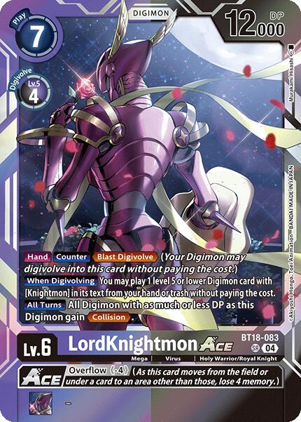 LordKnightmon ACE [BT18-083-SR] [Release Special Booster 2.0] Foil