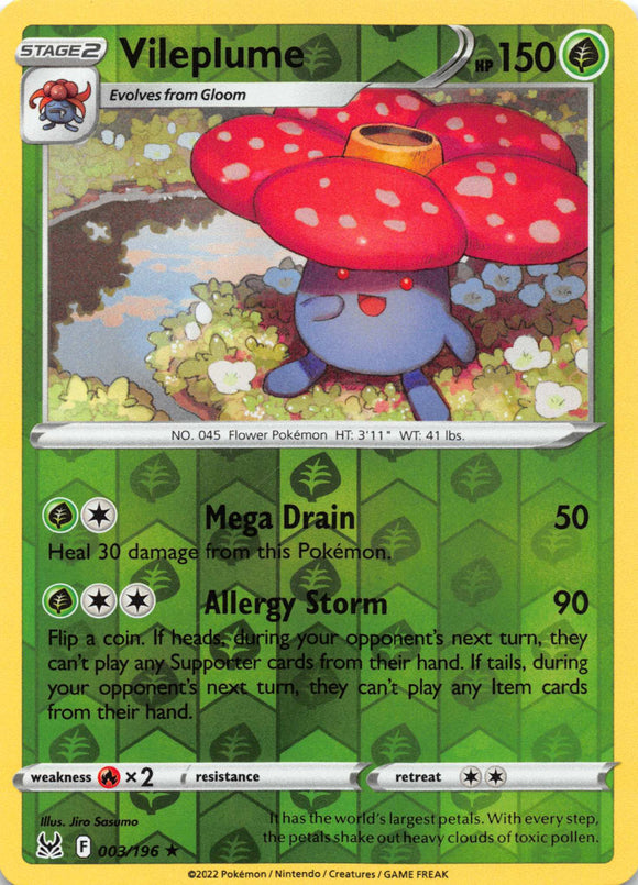 Vileplume [003/196] [Lost Origin] Reverse Holofoil