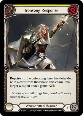 Ironsong Response (Yellow) [WTR133-C] Alpha Print Rainbow Foil - Duel Kingdom
