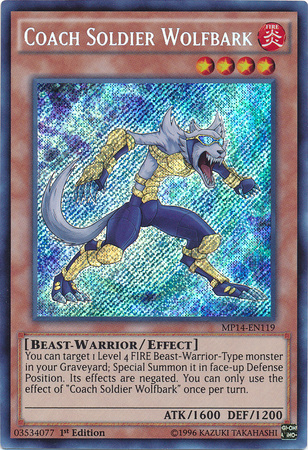 Coach Soldier Wolfbark [MP14-EN119] Secret Rare - Duel Kingdom