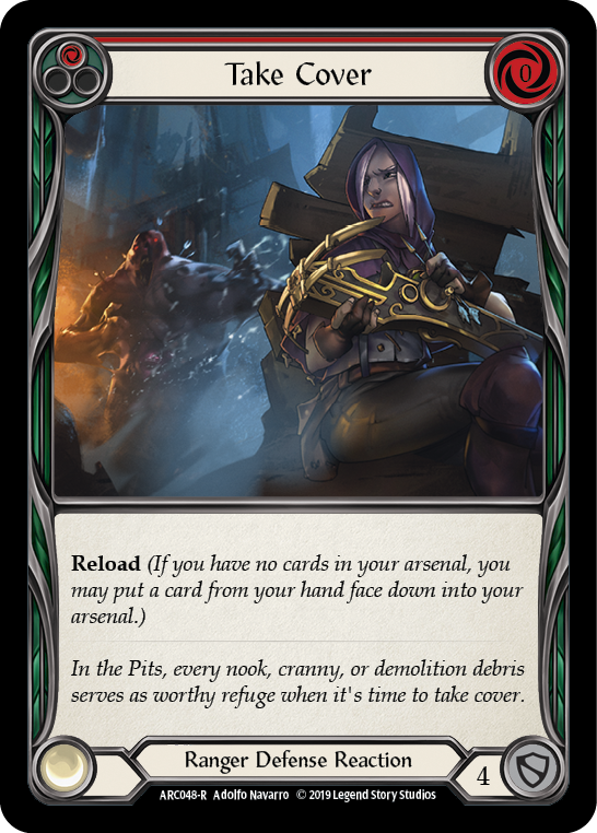 Take Cover (Red) [ARC048-R] 1st Edition Normal - Duel Kingdom