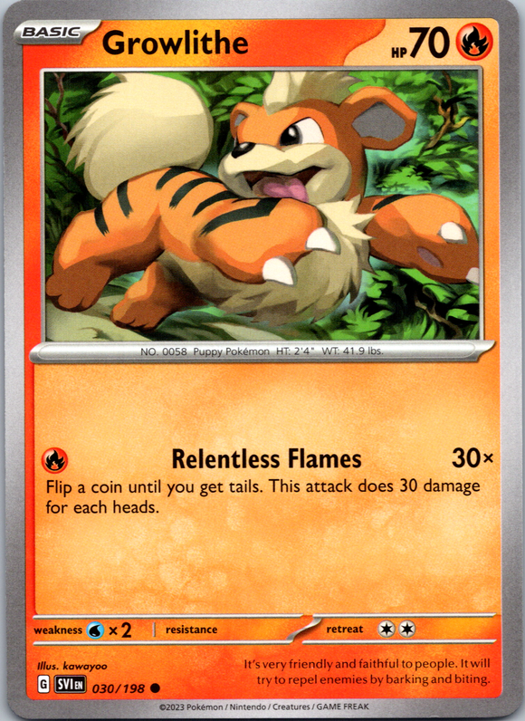 Growlithe - 030/198 [30] - (SV01 Scarlet & Violet Base Set)