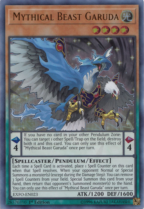 Mythical Beast Garuda [EXFO-EN023] Ultra Rare - Duel Kingdom