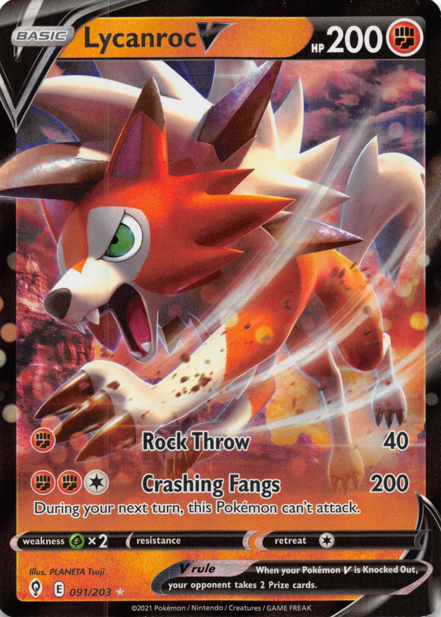 Lycanroc V (091/203) [Sword & Shield: Evolving Skies]