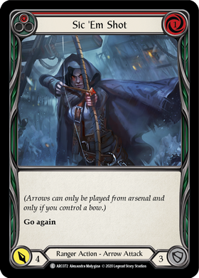 Sic 'Em Shot (Red) [ARC072] Unlimited Rainbow Foil - Duel Kingdom
