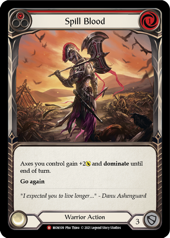 Spill Blood [MON109] 1st Edition Normal - Duel Kingdom