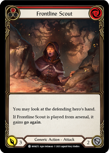 Frontline Scout (Red) (Rainbow Foil) [MON272-RF] 1st Edition Rainbow Foil - Duel Kingdom