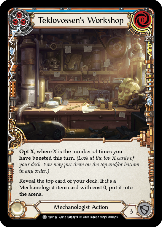 Teklovossen's Workshop (Blue) [CRU117] 1st Edition Normal - Duel Kingdom