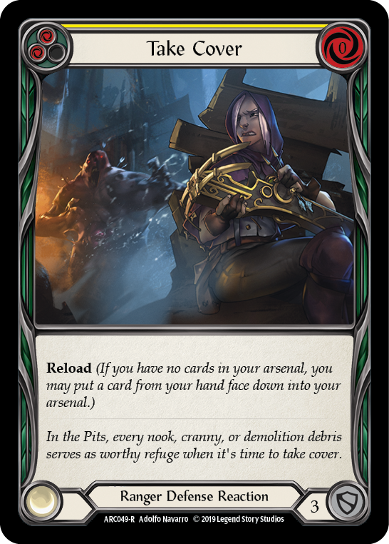 Take Cover (Yellow) [ARC049-R] 1st Edition Normal - Duel Kingdom