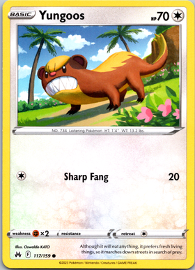 Yungoos (117/159) [Sword & Shield: Crown Zenith]