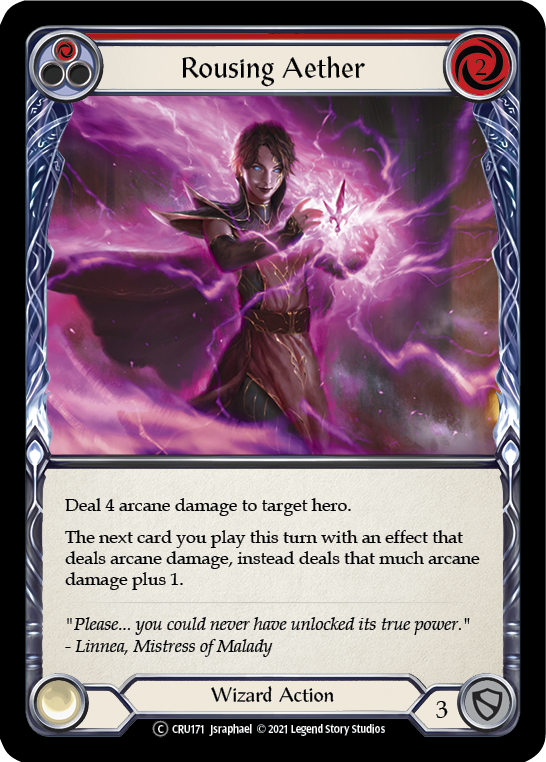 Rousing Aether (Red) (Rainbow Foil) [CRU171-RF] Unlimited Rainbow Foil - Duel Kingdom