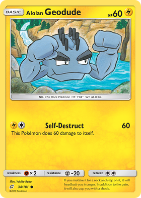 Alolan Geodude (34/181) [Sun & Moon: Team Up] - Duel Kingdom