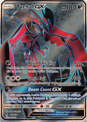 Yveltal GX (Full Art) (124) [SM - Forbidden Light] - Duel Kingdom