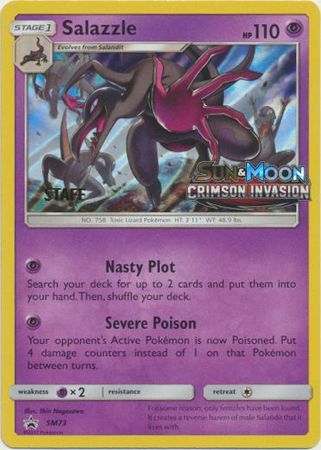 Salazzle (SM73) (Staff Prerelease Promo) [Sun & Moon: Black Star Promos] - Duel Kingdom