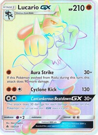 Lucario GX (Secret) (135) [SM - Forbidden Light] - Duel Kingdom