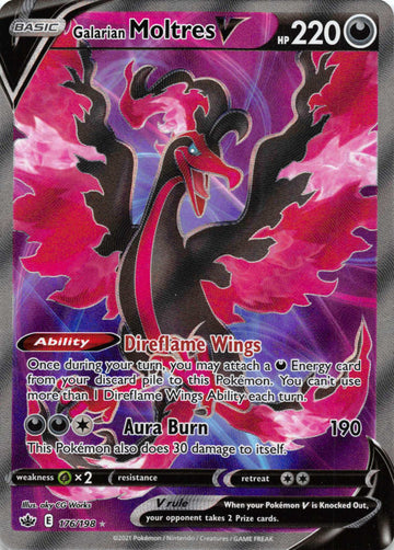 Galarian Moltres V (176/198) [Sword & Shield: Chilling Reign]