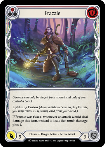 Frazzle (Red) [U-ELE059] Unlimited Rainbow Foil - Duel Kingdom